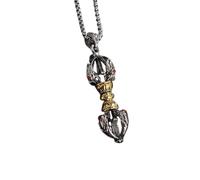 IOETSEUT necklace men,Ancient Weapon Buddhist Gold Color Vajra Pendant Men's and Women's Classic,best gifts