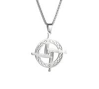IOETSEUT necklace men，Celtic Knot Saint Brigid's Cross Necklace for Men Women Fashion Lucky Amulet Jewelry，best gifts