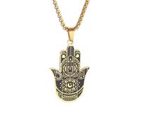 IOETSEUT necklace men,Classic Devil's Eye Hand of Fatima Pendant Necklace for Men and Women Fashion Lucky Exorcism Amulet Jewelry Gift,best gifts
