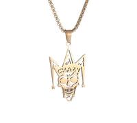 IOETSEUT necklace men,Clown Skull Necklace Pendant for Men Fashion Goth Rock Hip Hop Party Cool Jewelry Accessories,best gifts
