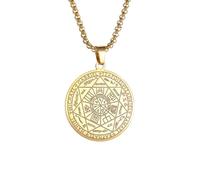 IOETSEUT necklace men,Exquisite 7 Archangel Seal Necklace Solomon Magic Spell Pendant Men's and Women's Amulet Magic Jewelry,best gifts