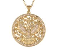 IOETSEUT necklace men Gold Color Holy Spirit Pendant Ladies Men Casual Zircon Chain Necklace Religious Jewelry Gift,best gifts