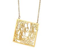 IOETSEUT necklace men，Jerusalem City Map Israel Jewish Trip Hebrew Star David Passover Accessories Pendant Necklaces In，best gifts