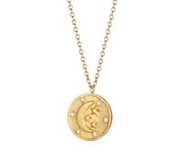 IOETSEUT necklace men,Moon Star Round Card Hip Hop Fashion Minimalist Pendant Necklace Jewelry Lady Man Gift For Women,best gifts
