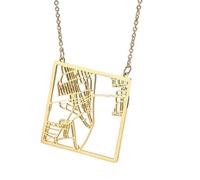 IOETSEUT necklace men，New York City Map Square United States NY US Jewelry Town Skyline Pendant Necklaces Columbus Day Gifts，best gifts