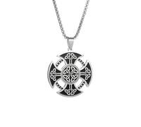 IOETSEUT necklace men，Nordic Celtic Knot Pendant Necklace for Men and Women Eternal Triangle Knot Amulet Jewelry Gift，best gifts