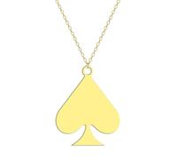IOETSEUT necklace men，Playing Cards Spades Silver Pendant Necklace Women's Simple Jewelry，best gifts