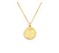 IOETSEUT necklace men,Popular Saint Benedict Pendant Necklace Golden Round Coin Medal Catholic Holy Religion Saint Benedict Protection,best gifts
