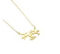 IOETSEUT necklace men，Serotonin Molecule Chemistry Pendant Necklace Plating Oxytocin Hormone Science Jewelry，best gifts