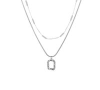 IOETSEUT necklace men，Snake Chain Rectangle Stick Women Minimalist Trend Fashion Pendant Necklace Jewelry Gift For Girl Friend，best gifts
