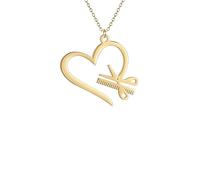 IOETSEUT necklace men，Trendy Barber's Scissors Comb Clavicle Choker Heart Pendant Chains Necklace For Women Men Delicate Art Line Gift，best gifts
