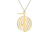 IOETSEUT necklace men，Trendy Reiki Necklace Healing Energy Yoga Power Clavicle Choker Sacred Geometry Protection Jewelry，best gifts