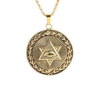 IOETSEUT necklace men，Vintage Illuminati All Seeing Eye Amulet Pendant Necklace Men Women Premium Pendant Accessories Punk Hip Hop Gift，best gifts