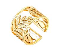 IOETSEUT Ring Jewelry Design Hollowed Leaves Plant Ring For Women Personalized Handmade Statement Jewelry Dad's Gift