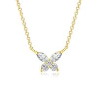 IOETSEUT sister necklace layered necklace women Aesthetic Butterfly Pendant Women's Necklaces Korean Fashion Cubic Zirconia Gold Color Choker Chain on The Neck Jewelry teacher gifts