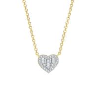 IOETSEUT sister necklace layered necklace women Aesthetic Pendant Necklaces for Women Korean Crystal Heart Gold Color Female Choker Chain on The Neck Jewelry Accessories teacher gifts