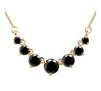 IOETSEUT sister necklace layered necklace women Black Moissanite Necklace For Women With Chain In Jewelry Gift Sale teacher gifts
