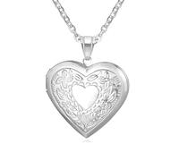 IOETSEUT sister necklace layered necklace women Heart Locket Pendants Necklaces For Women Gold Color Photo Frame Lovers Necklace 45/66cm Gift Jewelry teacher gifts