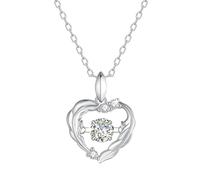 IOETSEUT sister necklace layered necklace women Heart Pendant Necklace Moissanite Women Wedding Jewelry Bride Gift Trending teacher gifts