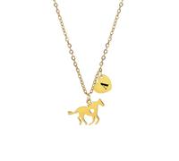 IOETSEUT sister necklace layered necklace women Horse Heart Initial Letter A-Z Necklace for Women Girls Choker Neck Chains Fashion Jewelry Birthday Gift teacher gifts