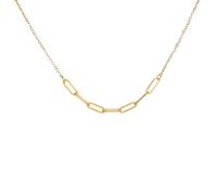 IOETSEUT sister necklace layered necklace women Paper Clip Link Chain Necklace for Women Gold Color Trendy Jewelry on The Neck In Birthday Gift teacher gifts