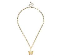 IOETSEUT sister necklace layered necklace women Paperclip Butterfly Pendant Necklaces For Women Butterflies Chokers Necklaces Jewelry teacher gifts