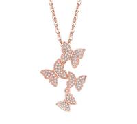 IOETSEUT sister necklace layered necklace women Pendants Butterfly Necklace For Women Luxuty Korean Chocker Women's Chains White Gold Color Jewelry teacher gifts