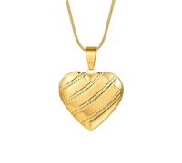 IOETSEUT sister necklace layered necklace women Romantic Heart Locket Pendant Gold Color Snake Bone Chain Openable Photo Frame Necklace For Women Jewelry Gift teacher gifts