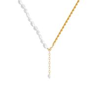 IOETSEUT sister necklace layered necklace women Simple Retro Beads Pearl Choker Necklace Y2K Twisted Mahua Chain Bracelet Female Designed for Women Punk Wedding Jewelry teacher gifts