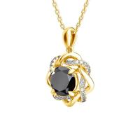 IOETSEUT sister necklace layered necklace women Star of David Black Moissanite Necklace For Women Woman Pendant Jewelry Accessories teacher gifts