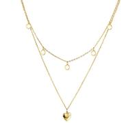 IOETSEUT sister necklace layered necklace women Style Tassel Crystal Heart Pendant Necklace for Women Girls Crystal Choker Jewelry teacher gifts