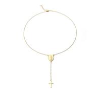 IOETSEUT sister necklace layered necklace women Vintage Virgin Pendant Necklace For Woman Catholic Cross Choker Necklaces Christian Jewelry teacher gifts