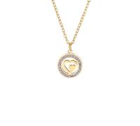 IOETSEUT sister necklace layered necklace women Women Heart Clear Zircon Necklace Gold Color Chain Choker Fashion Luxury Wedding Jewelry Gift for Lover teacher gifts