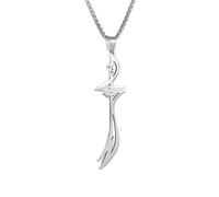 IOETSEUT Vintage Evil Eye Imam Ali Sword Hamsa Hand Fatima Pendant Necklace for Men Women Lucky Religious Jewelry