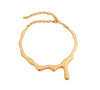 IOETSEUT womens necklace sister necklace Creative Irregular Water Drop Pendant Torques Choker Necklace for Women Goth Punk Adjustable Chain Jewelry Steampunk Men girls gifts