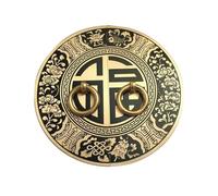 IOEUIWP 11cm/14/18 Door Retro Pure Copper Handle Flower Handle Round Furniture Handle Engraved Cabinet Knobs for Wooden Door Chair(Copper Color,110MM)