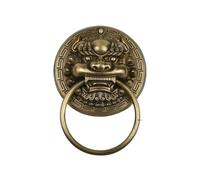 IOEUIWP 1Pcs 300MMVintage Brass Die Casting Lion Head Door Knocker Door Handle Solid WoodGlass Villa Courtyard Gate Ring Door Knob for Wooden Door Chair(16mm2)
