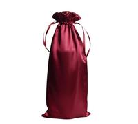 IOEUIWP 20pcs Long Silk Drawstring Bag for Red Wine Package Gift Storage Organizer Pouch Reusable Wedding Party Favors for Wedding, Travel,Party,Storage(Wine red)