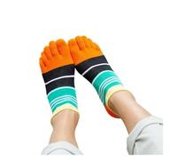 IOEUIWP 2pairs Men's Cotton Five Toe Socks, Comfortable, Athletic, Breathable, Yoga Cycling With Toes(Orange)