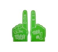IOEUIWP 2pcs Cheerleading Foam Finger We're Number 1 Hand Sports Events Celebration Victory Fan Cheering Prop for Games, Stadium, Events, Cheering(Green)