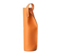 IOEUIWP 2pcs Wine Packaging Bag Fake Leather Carrier Bottle Champagne Protective Bags with Handle for Party for Wedding, Travel,Party,Storage(Yellow)