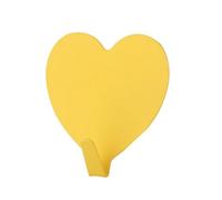 IOEUIWP 5-20 PCS Adorable Love Heart Hooks - No Drill Strong Adhesive for Bathroom Kitchen Door Wall Decor & Multi-Surface(Yellow,20pcs)