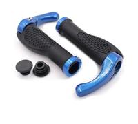 IOEUIWP Bicycle Handlebar Grips Non-slip Snap-on With End Caps Mountain Bike Accessories for Bikes(Blue)