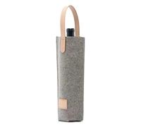 IOEUIWP Felt Wine Bags Single Cup Covers Gift Bag for Wedding, Travel,Party,Storage(Grey)