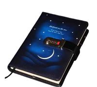 IOEUIWP Lock Notebook Creative Diary 130 Pages 260 Student Secret Custody PU Leather Password(Color 3)