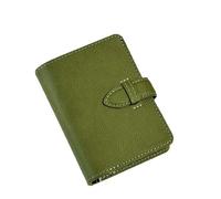 IOEUIWP M5 5Holes Olive Green With 40Sheets PU Clip-on Notebook Leather Loose Leaf Journal Kawaii for Writing & Note Taking