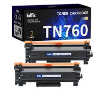 Ioffix Compatible TN-760 Toner Cartridges Replacement for Brother TN760 TN-760 TN-730 Toner Use with Brother MFC-L2710DW MFC-L2750DW HL-L2370DW HL-L2395DW HL-L2390DW Printer (Black, 2 Pack)