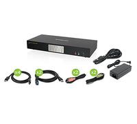 IOGEAR 2-Port 4K Dual View DisplayPort KVMP with USB 3.0 Hub and Audio (GCS1942)