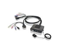 IOGEAR 2-Port Dual-Link DVI Cable KVM with Audio, GCS982U