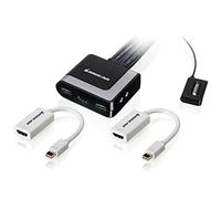 IOGEAR 2-Port HD and DisplayPort Cable KVM Kit with Audio, GCS62HMDPKIT